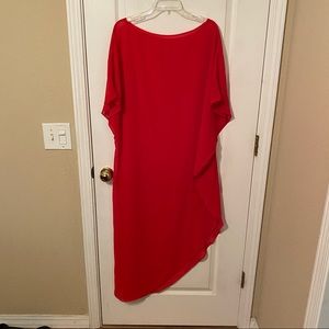 Womens sheer kaftan cover up red